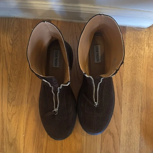 Women’s Brown Suede Boots - Picture 2 of 5